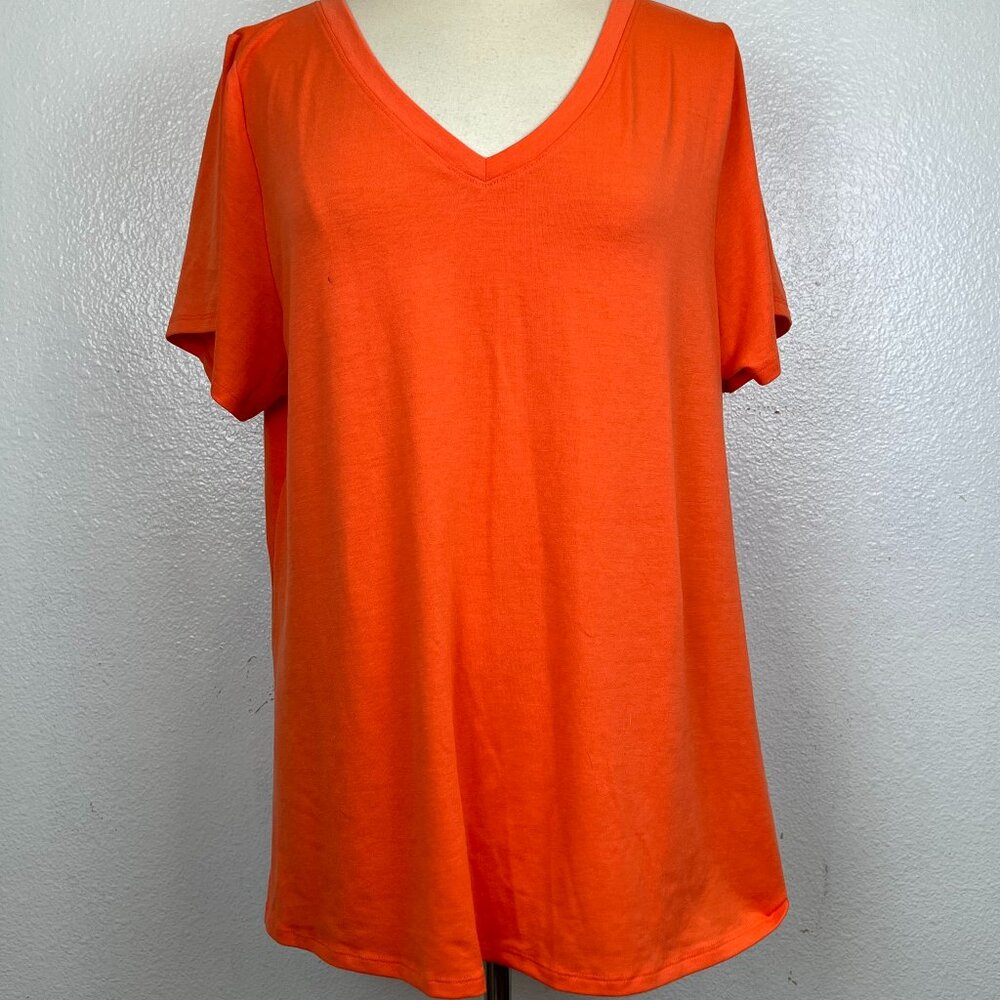 Lularoe Christy Tee Short Sleeve Orange Top Size 2XL